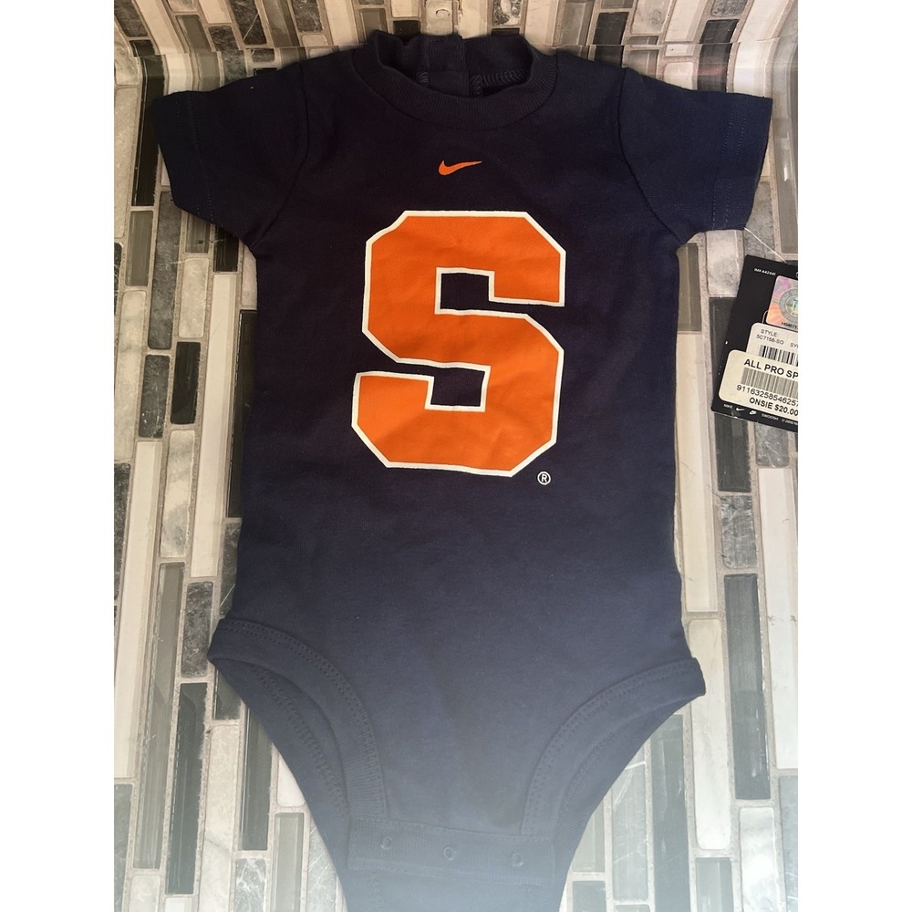 NWT NCAA Syracuse Orange Bodysuit Baby Size‎ 3/6 Months Blue